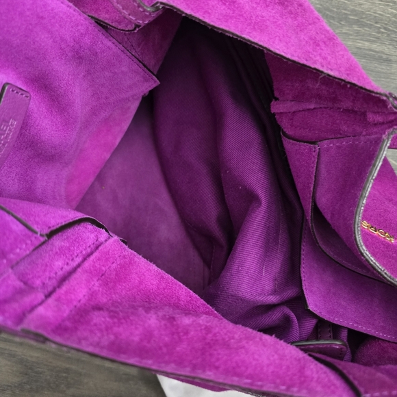 Sold - Michael Kors Suede Shoulder Bag in Raspberry - Picture 7 of 7